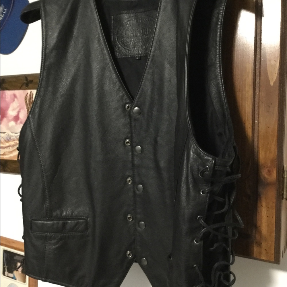 Black Leather Vest